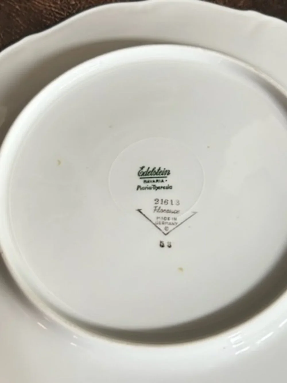 Vintage Edelstein Bavaria Florence Pattern Dinner Plate With Scalloped Edges
